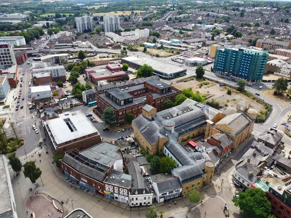Beautiful Aerial Footage High Angle Views Central London Luton City — Zdjęcie stockowe