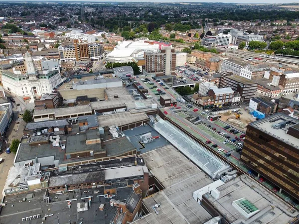 Beautiful Aerial Footage High Angle Views Central London Luton City — Photo