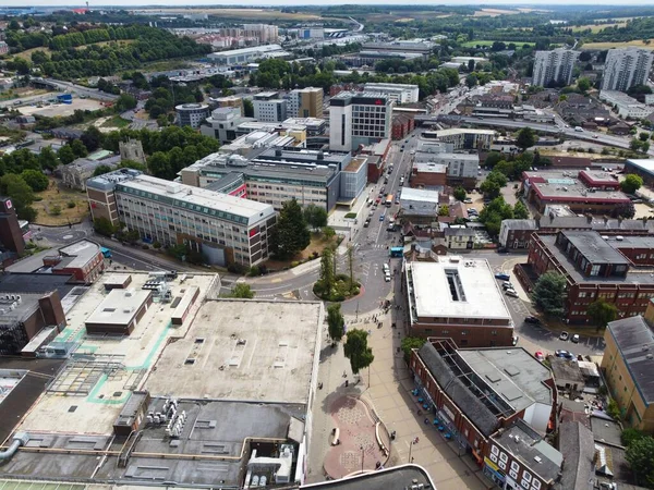 Beautiful Aerial Footage High Angle Views Central London Luton City —  Fotos de Stock