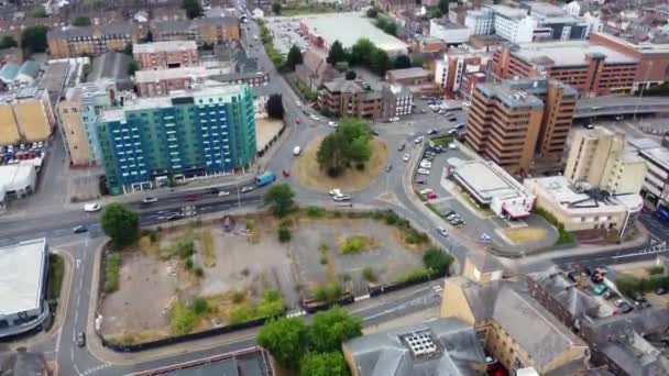 Beautiful Aerial Footage High Angle Views Central Luton City England — Vídeo de Stock