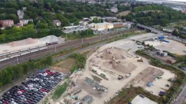 Beautiful Aerial footage and high angle views of Central Luton City of England UK