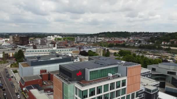 Beautiful Aerial Footage High Angle Views Central Luton City England — Stock Video