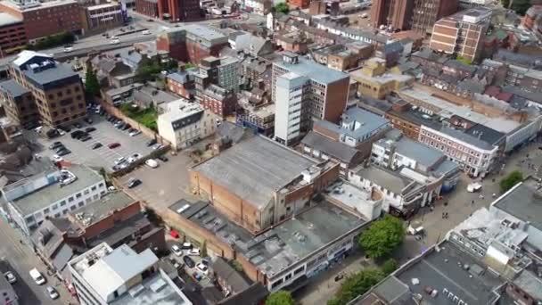 Beautiful Aerial Footage High Angle Views Central Luton City England — стоковое видео