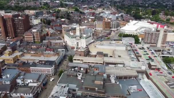 Beautiful Aerial Footage High Angle Views Central Luton City England — ストック動画