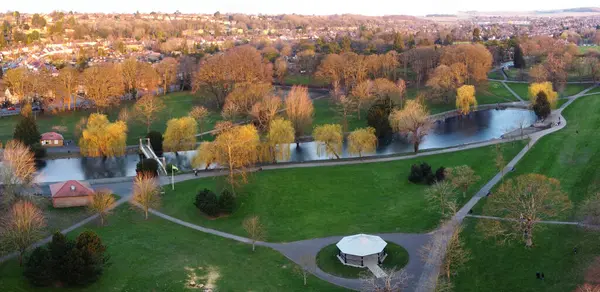 Most Beautiful Aerial Panoramic Footage High Angle View England Great — 스톡 사진