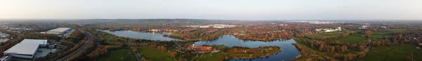 Mooiste Luchtfoto Panoramische Beelden Hoge Hoek Van Engeland Groot Brittannië — Stockfoto