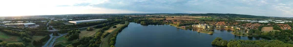 Most Beautiful Aerial Panoramic Footage High Angle View England Great — стоковое фото