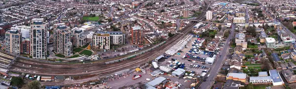 Most Beautiful Aerial Panoramic Footage High Angle View England Great — Fotografia de Stock