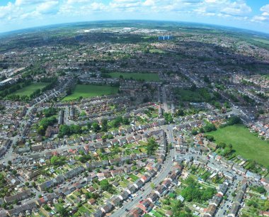Most Beautiful Aerial Panoramic footage and High Angle View of England Great Britain, 