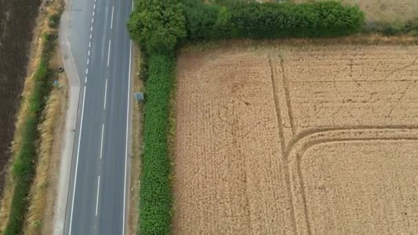 High Angle Beautiful View British Village Roads Countryside England — Vídeos de Stock