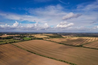 Aerial footage and high angle view of British Countryside, drone's footage