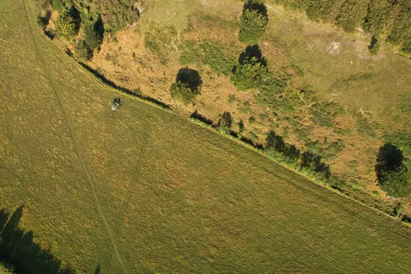 Aerial Footage High Angle View British Countryside Drone Footage — Φωτογραφία Αρχείου