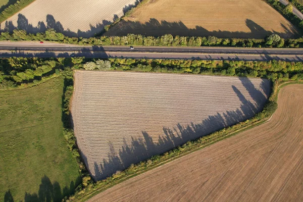 Aerial Footage High Angle View British Countryside Drone Footage — Zdjęcie stockowe