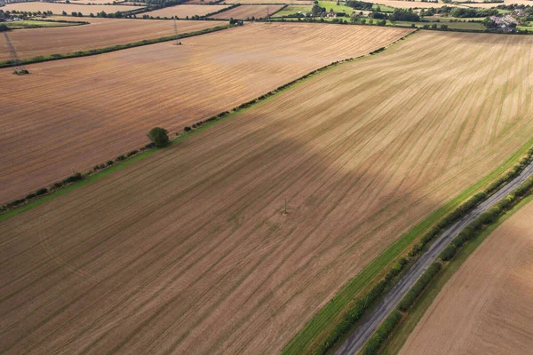 Aerial Footage High Angle View British Countryside Drone Footage — Stok fotoğraf