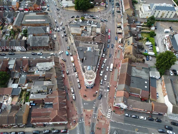 Beautiful Aerial View High Angle Footage Central Luton City Centre —  Fotos de Stock