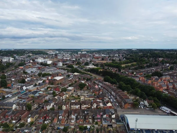 Beautiful Aerial View High Angle Footage Central Luton City Centre — ストック写真