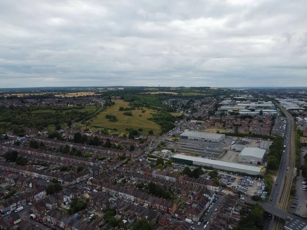 Beautiful Aerial View High Angle Footage Central Luton City Centre — Zdjęcie stockowe
