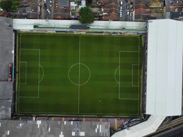 Aerial High Angle View Luton Football Stadium Bury Park Residential — стокове фото
