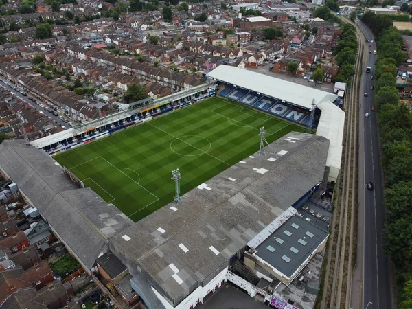 Aerial High Angle View Luton Football Stadium Bury Park Residential — Φωτογραφία Αρχείου