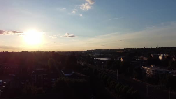 Beautiful Colours Sky Clouds Sunset Time British City England — Wideo stockowe