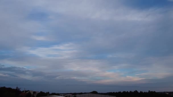 Beautiful Colours Sky Clouds Sunset Time British City England — Stock video