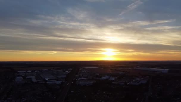 Beautiful Colours Sky Clouds Sunset Time British City England — Video Stock