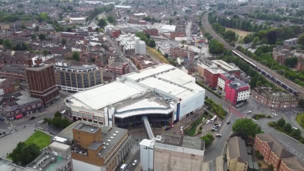 Aerial Footage High Angle View Train Track Central London Luton — Wideo stockowe