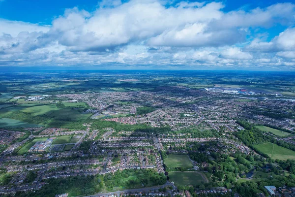 High Angle Drone View Luton City Center Railway Station Luton — Foto Stock