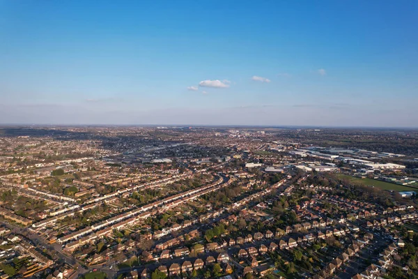 High Angle Drone View Luton City Center Railway Station Luton — стокове фото