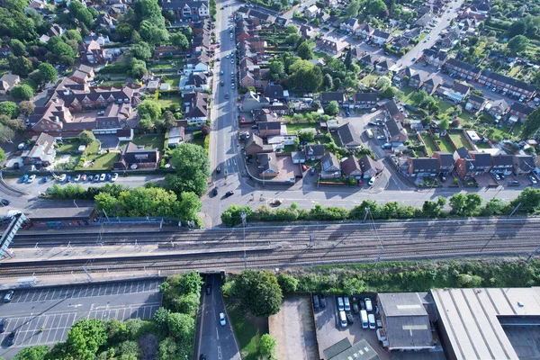 High Angle Drone View Luton City Center Railway Station Luton — Photo