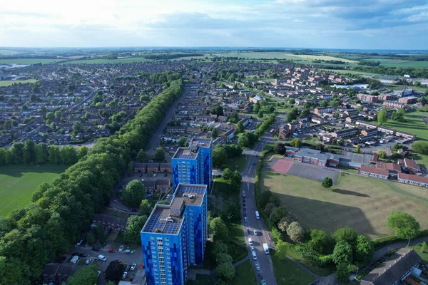 Aerial View Residential Estate Luton City England — Fotografia de Stock