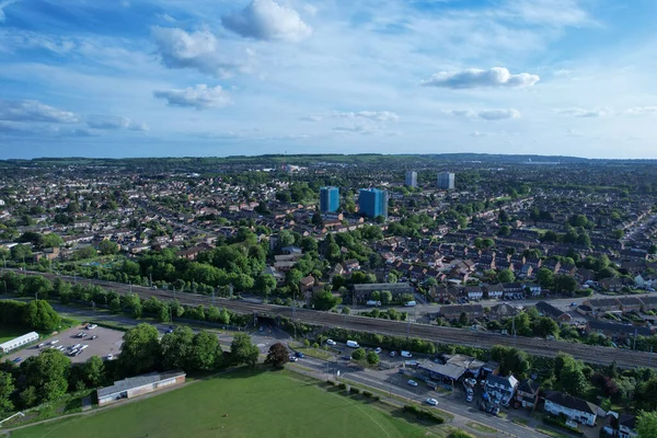 Aerial View Residential Estate Luton City England — 图库照片