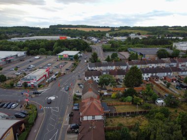 İngiltere 'deki Alışveriş Merkezi Luton Şehir İstasyonu' nun Yüksek Açılı Hava Görüntüleri