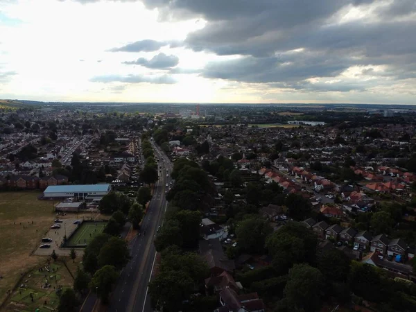 High Angle Aerial Footage Сайті Central Luton City England — стокове фото