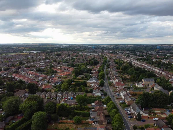 High Angle Aerial Footage Central Luton City England — Zdjęcie stockowe