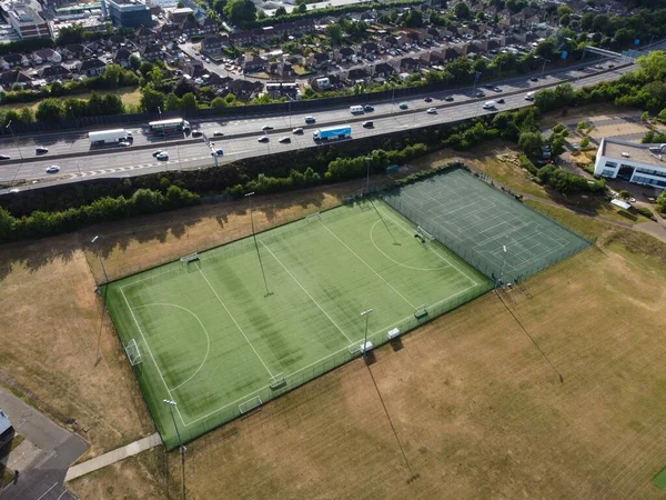 Aerial View High Angle Footage Playground Luton City England — Foto de Stock