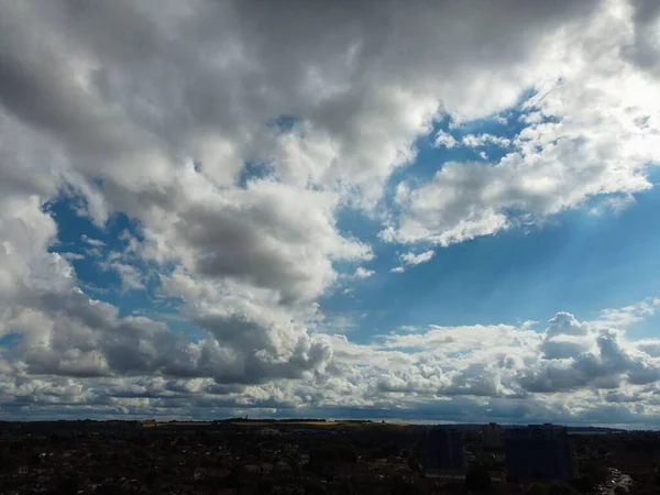 Beautiful Colourful Sunset Colourful Clouds Sky Luton Town England Great — стокове фото