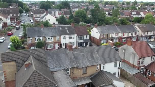 Aerial View Residentials Houses Saint Area Luton England Most Asian — Vídeo de stock