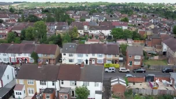 Luchtfoto Van Residentials Houses Saint Area Luton England Most Asian — Stockvideo