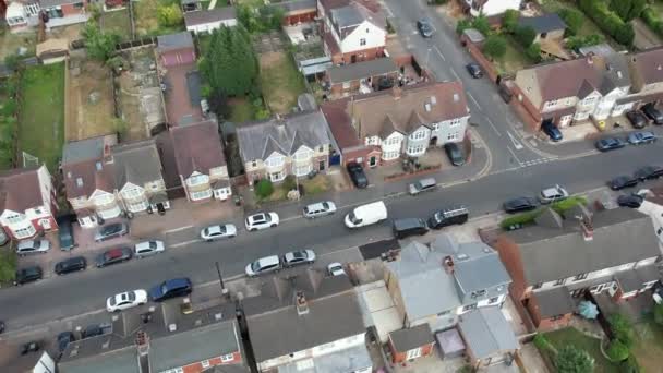 Aerial View Residentials Houses Saint Area Luton England Most Asian — Stockvideo