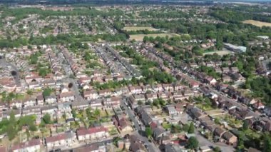 Aerial view of Residentials and Houses of Saint Area Luton England UK, The Most of Asian Pakistani and Kashmiri peoples are living here.