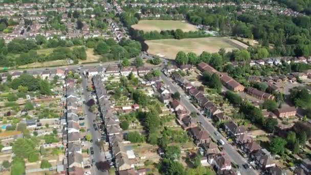 Aerial View Residentials Houses Saint Area Luton England Most Asian — Stockvideo
