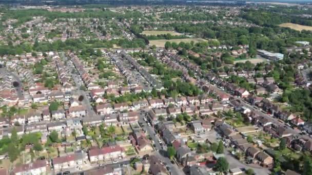 Aerial View Residentials Houses Saint Area Luton England Most Asian — Video Stock