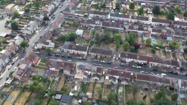 Aerial View Residentials Houses Saint Area Luton England Most Asian — Stockvideo