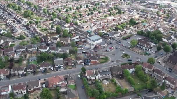 Aerial View Residentials Houses Saint Area Luton England Most Asian — Wideo stockowe