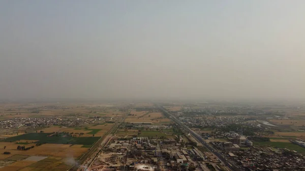 Aerial View Industrial Village Kala Shah Kaku Punjab Pakistan Drone — Zdjęcie stockowe