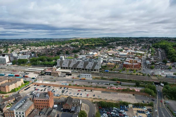 Aerial View City Centre Buildings Luton Town England Central Railway — Zdjęcie stockowe