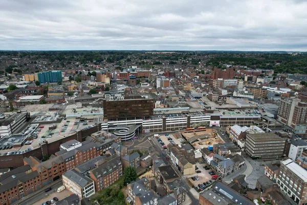 Aerial View City Centre Buildings Luton Town England Central Railway — Stockfoto