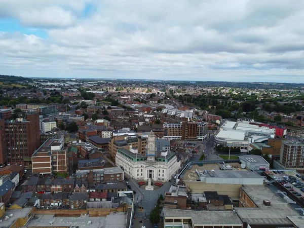 Aerial View City Centre Buildings Luton Town England Central Railway — Zdjęcie stockowe