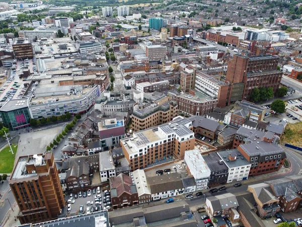 Aerial View City Centre Buildings Luton Town England Central Railway — 스톡 사진